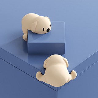 일호장신구 귀여운 포즈 문 콕 모서리 보호대 4SET 코너 가드 쿠션 충격 흡수 완충 안전 가구 캡, 1세트, 귀여운포즈문콕모서리보호대살구4SET