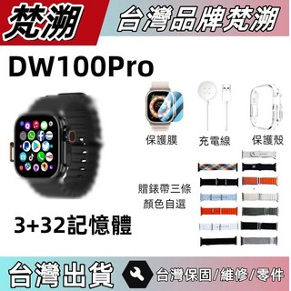 隔日達【國際版】新品 DW100 Pro 繁體中文 插卡手錶 電話手錶 雙系統 攝像頭指紋解鎖 智慧手錶 運動手錶, 黑色【3+32GB】贈錶帶錶帶 殼 膜