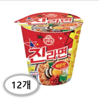 오뚜기 진라면 컵 매운맛 65g, 12개