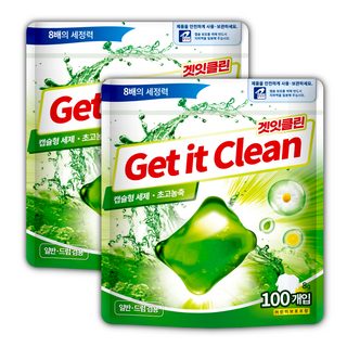 겟잇클린 초고농축 캡슐세제 오리지날, 2개, 100개입