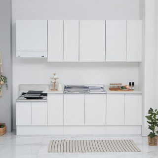 힐링가구 바인 조립식 DIY 간편 설치 주방 싱크대 상부장 하부장, 하부장-개수대ST1200_좌싱글볼, 오크