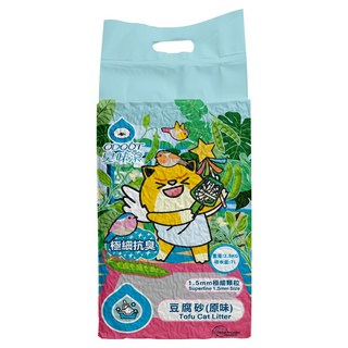 臭味滾 ODOUT 極細顆粒抗臭豆腐貓砂 1.5mm, 原味, 2.8kg, 1袋