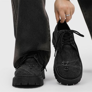 ZAJA 경량 캐주얼화 발 편한 남자 더비슈즈 큰앞코 구두 발편한 로퍼 빅사이즈 키높이 6cm