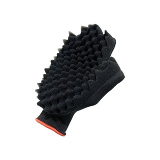 去角質海綿手套 深層清潔毛孔 溫和按摩肌膚 亮白光滑沐浴配件, 1件, 右手單面髒辮海棉手套