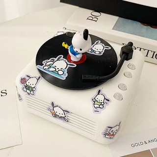 聽海助眠藍牙音箱 高音質無線白噪音氛圍燈 水波紋藍牙音響, 1個, 鋼琴白+公仔【音質較差】