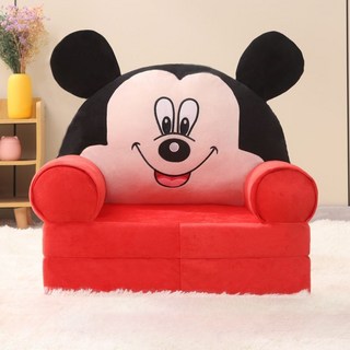 卡通兒童折疊沙發 幼兒園寶寶沙發 懶人躺椅, 1個, 米奇四層沙發【展開長度150釐米】