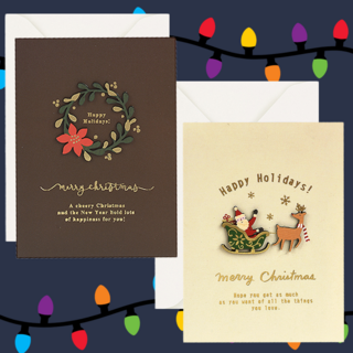 부띠끄38 프리미엄 크리스마스 카드 성탄절, 2개입, 아이보리