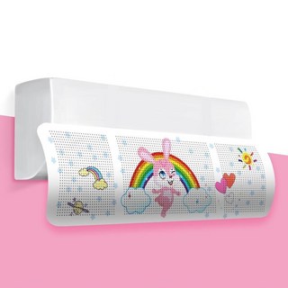 冷氣擋風板 可調節 防冷氣直吹 免打孔, 1個, 彩虹兔