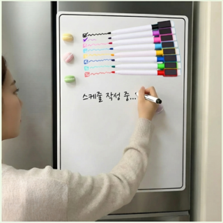 다온웨이 냉장고 부착형 간편 기록 자석 화이트보드 마카 8종, 합성소재