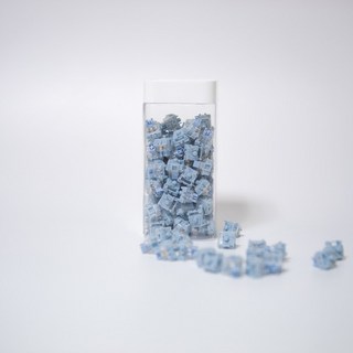 TTC 저소음 월백 3pin 스위치 110pcs 보관함 포함, 저소음 갈축, 110개, 하늘색