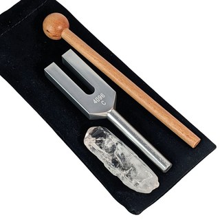 音叉 4096音叉 淨化水晶 送白水晶柱 消磁音叉 128C音叉 採耳 淨化音叉 天使音叉 共振音叉, 1個