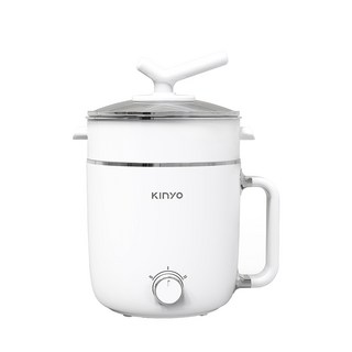 KINYO多功能不鏽鋼美食鍋1.9L，雙層防燙美食鍋，二段溫控料理鍋，蒸煮燉多功能美食鍋, 1個, 16CM大口徑