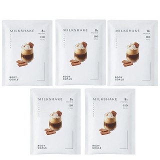 Body Goals 白奶昔 飽飽控卡白奶昔 紅茶拿鐵 高蛋白低卡 美味代餐 健康飽腹感 體重管理好幫手, 30g, 5個