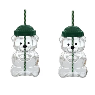 베어 컵 2025 신제품 티드 빨대컵 귀여운 곰돌이 포함, 01 2pcs