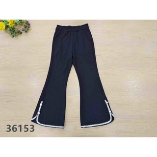 娜娜花邊叉腳喇叭褲，2025秋冬新款，修身顯瘦，時尚百搭女褲