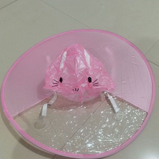 강아지 우산 비옷 레인코트 우비 방수 야외 비오는날 산책, 1개, 분홍 토끼(S)