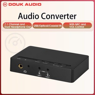 Douk 오디오 7.1 채널 디코더 동축/광 변환기 USB DAC 마이크 음악 플레이어, 01 CN