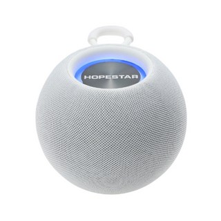 HOPESTAR 圓形藍牙喇叭 IPX6防水 Type-C充電 重低音 TWS, 白色, H52-W