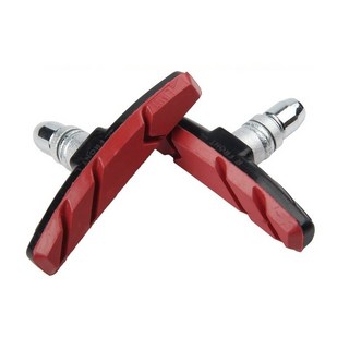 三色V夾煞車皮（一對售價）V煞皮 腳踏車V型煞車皮 自行車V剎車皮 登山車煞皮 單車V夾剎車皮 V型夾剎車皮, 紅色, 1個