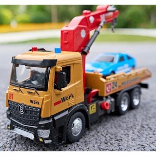 阿莎力2店 1:24 佳都 起重救援車 拖吊車 工程車 拖車 模型 聲光效果, 1個