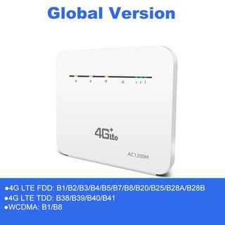 Benton 4G 4G+ SIM WiFi 라우터 듀얼 밴드 2.4G 5.8G WiFi 핫스팟 SIM 카드 슬롯이 있는 1200Mbps 4G+ 모뎀, 01 EU Plug, 01 Global Version, 1개