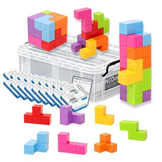 마그네틱 매직 자석 소마 큐브 테트리스 기관용 84p (보관함포함), 1개, 단품
