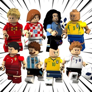 축구선수 호환블럭 브릭미니피규어 컬렉션 취미/수집/장식/컬렉션용 커스텀 호환 블록피겨 시리즈 A, 1개
