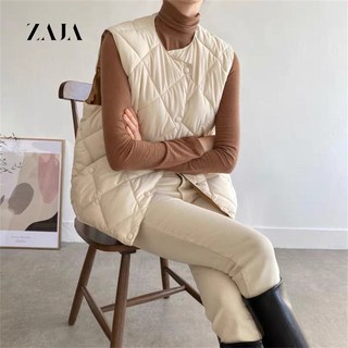 ZAJA 겨울 경량 패딩 베스트 여성 보온 조끼