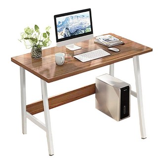 簡約風學生書桌，寬敞桌面穩固耐用多功能電腦桌, 木紋色