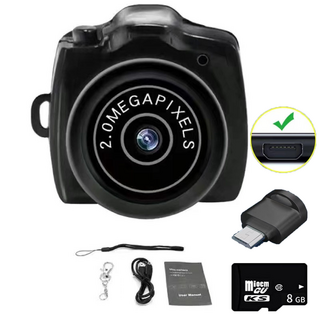 迷你相機 輕巧便攜 高畫質隱蔽拍攝蒐證紀錄, 1個, 迷你相機+安卓讀卡器+8G記憶卡