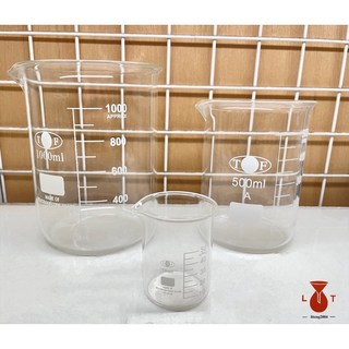 TOF 實驗室燒杯套裝 (50ml 500ml 1000ml) - 耐熱玻璃材質，刻度清晰，科學實驗教學適用, 1個, 5ml