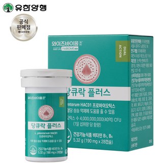 유한양행 당큐락플러스 당화혈색소 혈당유산균 HAC01, 28정, 3개