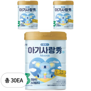 남양유업 아기사랑 수 어드밴스 분유 3단계, 750g, 30개
