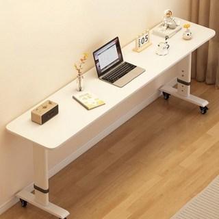 폭 좁은 테이블 슬림 틈새 이동식 높이조절 리프팅 거실 창가 카페 리프트 탁자, 화이트 - 120x40x68cm, 01. 매트 화이트