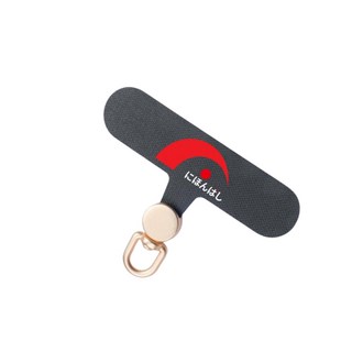 【JPB】360度旋轉手機墊片 金屬掛環 可愛貓咪造型墊片 掛繩扣環, 一般款-黑色, 1個