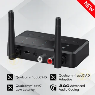2 in 1 aptX 블루투스 5.4 오디오 송수신기 3.5MM AUX RCA aptX-Adaptive AD/HD/LL AAC 멀티포인트 HiFi 무, 01 호환 블루투스 v5.4, 01 Enhanced Version