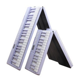 YOGEMDI 夢幻粉 折疊式61鍵鋼琴 便攜式入門電子琴 智慧型折疊電子琴, 61鍵標準版-紫色, 1個, 001