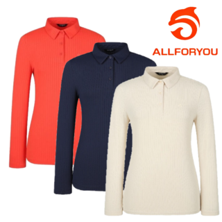 올포유 여성 긴팔 티셔츠 카라 골지 베이직 스판 파크 골프 WTYO1361