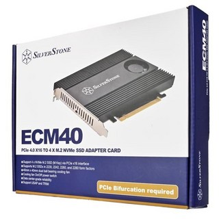 小白的生活工場*銀欣 ECM40 PCIe 4.0 x 16介面轉4 x M.2 NVMe SSD 擴充卡, 1個