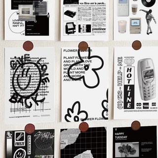 옐상 모노톤 콜라주 방꾸미기 포스터 10장 세트, 1세트