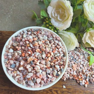 欣榮園藝 1公斤 玫瑰石 粉色石頭 紅玉石 鵝卵石 天然石 地舖石 多肉鋪面 庭院舖石 水族 玫瑰