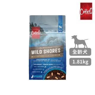 加拿大Coevo 全齡犬 天野鮮肉機能凍乾 狗飼料 1.81kg 低敏三種肉 高蛋白無穀乾糧, 鮭魚、鱒魚、鯡魚, 1個