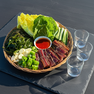 [해풍건조] 포항 구룡포 명품 과메기, 1개, 10미 야채세트