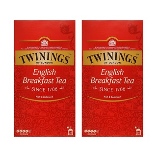 트와이닝 잉글리쉬브렉퍼스트 티백, 2g, 25개입, 2개