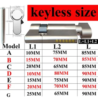 보이지 않는 도어 잠금 반 편심 실린더 손잡이 포함 채널 내화 보안 욕실, 07 C, 17 Only knob Keyless