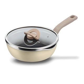 테팔 인덕션 원픽냄비팬, 22cm, 양송이베이지, 1세트