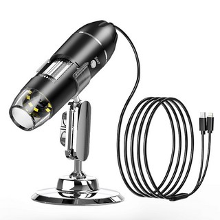 【婕樂數位】手機專用電子顯微鏡 高清1600倍 蘋果安卓通用 維修顯微鏡 Type-C, 500-1600, 1個