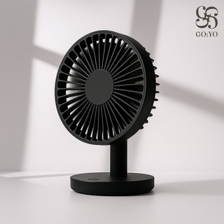 픽템 고요 무선 저소음 탁상용 선풍기 GO:YO, 블랙