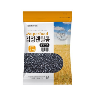 대구농산 검정렌틸콩 블랙렌즈, 2kg, 4개