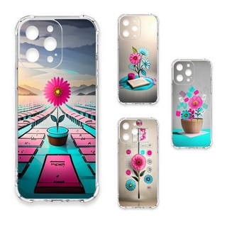 24H快速出貨 TRON S22/ Plus/ Ultra 桃藍色花朵系列 四角防摔 軟殼 手機殼